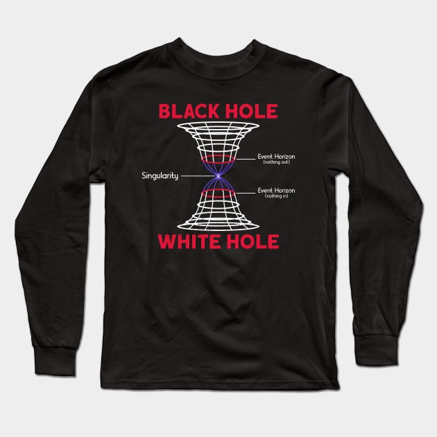 Black Hole - White Hole - Astrophysics Space Astronomy Long Sleeve T-Shirt by Anassein.os